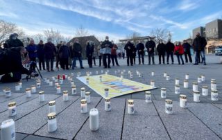Stilles Gedenken der Corona-Todesopfer am 1. März 2022 in Hennigsdorf